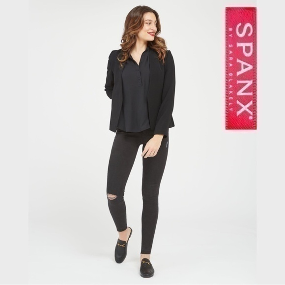 Spanx Vintage Distressed Ankle Skinny Jeans Size Medium M Stretch